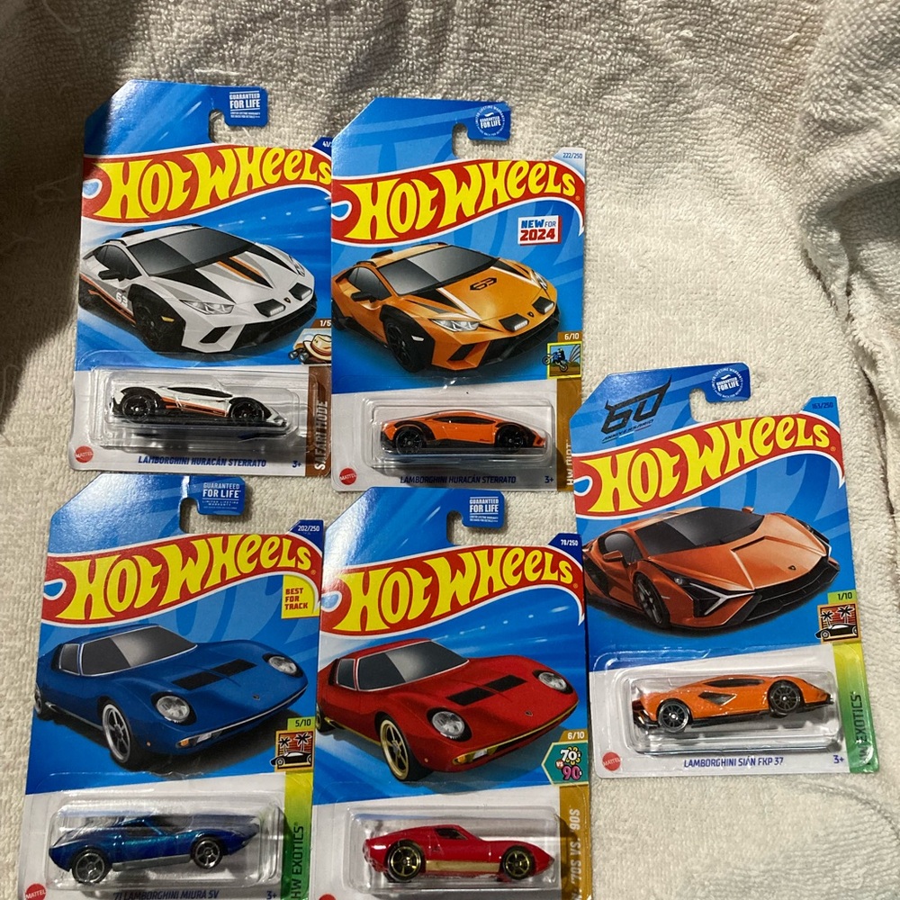 Hot Wheels Lamborghini Sealed Lot (5) RARE